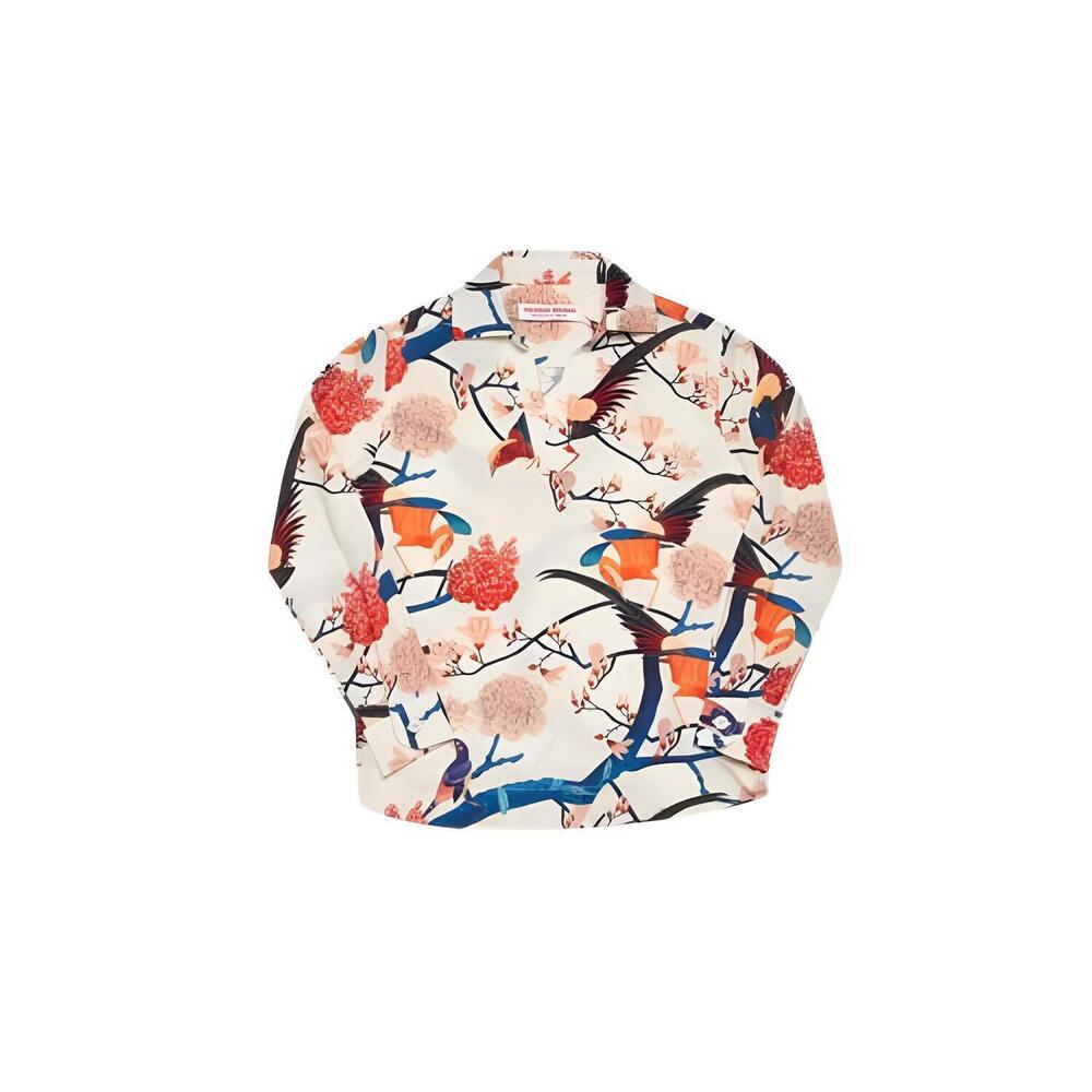 NEW ORLEBAR BROWN boy's rhys flight of fantasy top in white sand
